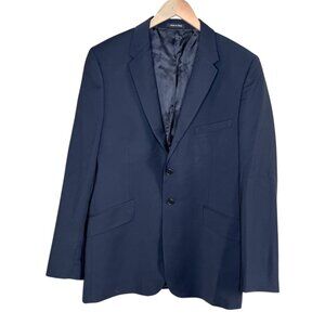 Paul Smith Mens Navy Blue Wool Blend Two-Button Suit Jacket Blazer 40/50